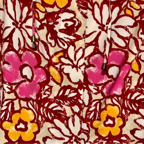 ZENERGY BY CHICO’S Artsy Bold Colorful Floral Lightweight Jacket Size Medium - Picture 5 of 7